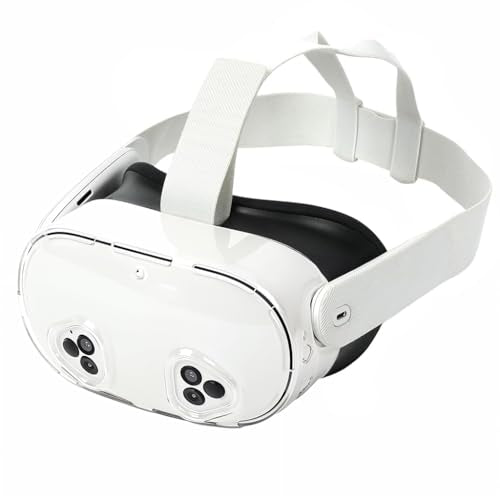 ZORBES® Skin Cover for Meta Quest 3s VR Headset Fashion Transparent TPU Protector Cover Snug-fit Anti-Scratch VR Headset Cover, for Meta Quest 3S VR Accessories, Only Cover ZORBES® Skin Cover for Meta Quest 3s VR Headset Fashion Transparent TPU Protector Cover Snug-fit Anti-Scratch VR Headset Cover, for Meta Quest 3S VR Accessories, Only Cover